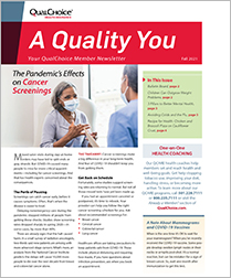 A Quality You Member Newsletter Fall 2021
